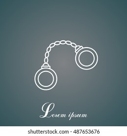 Handcuffs line icon