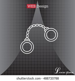 Handcuffs line icon