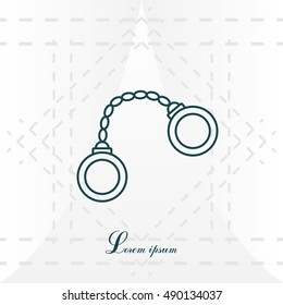 Handcuffs line icon