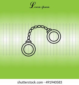 Handcuffs line icon