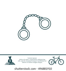 Handcuffs line icon