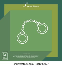 Handcuffs line icon