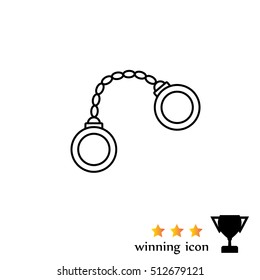 Handcuffs line icon