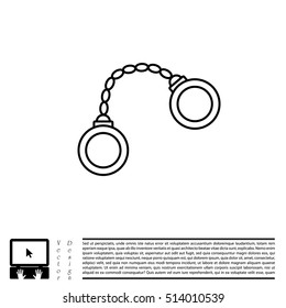 Handcuffs line icon