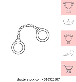 Handcuffs line icon
