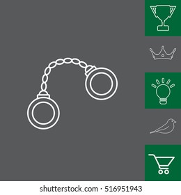 Handcuffs line icon
