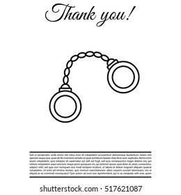 Handcuffs line icon