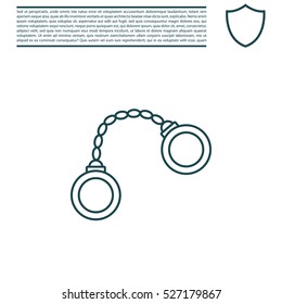 Handcuffs line icon