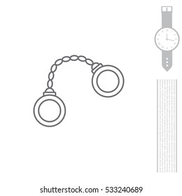 Handcuffs line icon