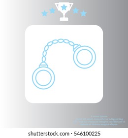 Handcuffs line icon