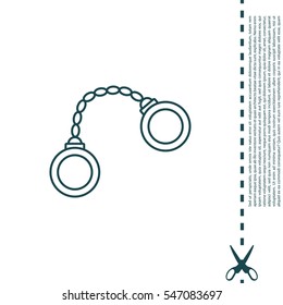 Handcuffs line icon
