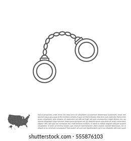 Handcuffs line icon