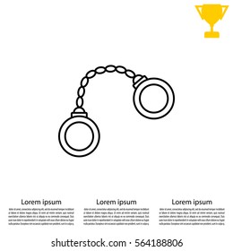 Handcuffs line icon