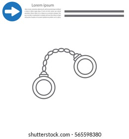 Handcuffs line icon