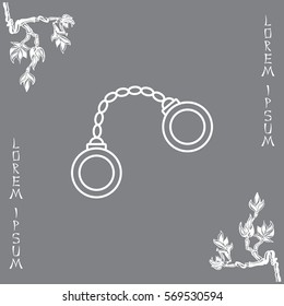 Handcuffs line icon
