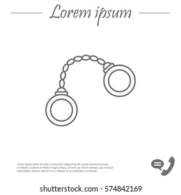 Handcuffs line icon