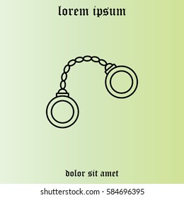 Handcuffs line icon
