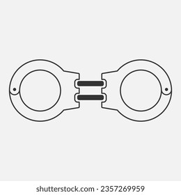 Handcuffs line icon. Law and justice symbol. Vector illustartion 