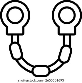 Diseño de Vector de icono de línea de esposas