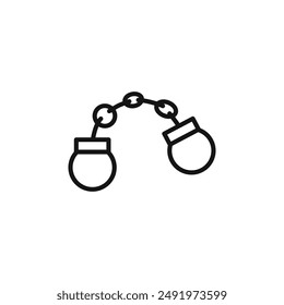 Handcuffs logo sign vector outline