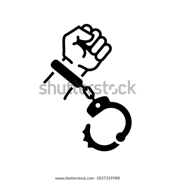 Handcuffs Manacles Shackles Icon Chained Handcuffed: Vector có sẵn ...