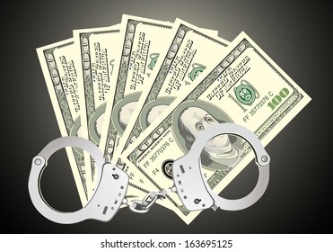 handcuffs with money