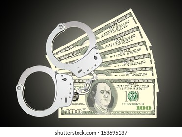 handcuffs with money