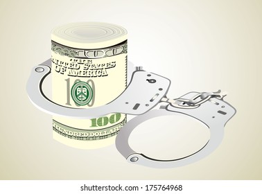 handcuffs with money