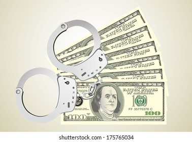 handcuffs with money