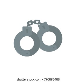 Handcuffs police flat icon