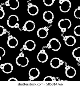 Handcuffs seamless pattern background