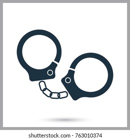 Handcuffs simple icon for web and mobile design