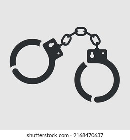 Handcuffs. Simple vector illustration  or icon