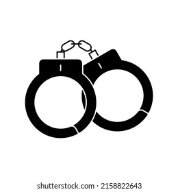 Handcuffs Symbol Icon Black White Vector Stock Vector (Royalty Free ...