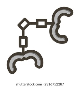 Handcuffs Thick Line Filled Colors For Personal And Commercial Use.
