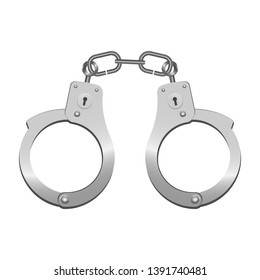Handcuffs vector design illustration isolated on white background