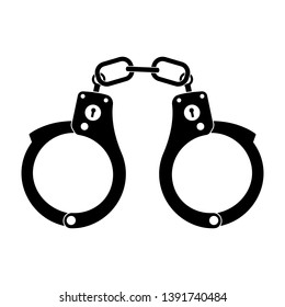 Handcuffs vector design illustration isolated on white background