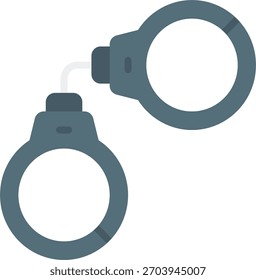 Design vetorial de algemas em estilo moderno, prisão criminal e conceito de aplicação anticorrupção, ilustração da justiça. Ícone Simples