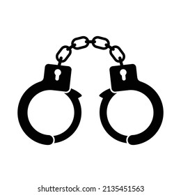 Handcuffs vector flat style icon