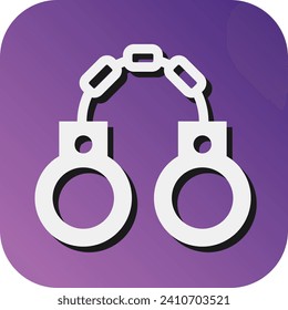 Handcuffs Vector Glyph Gradient Background Icon For Personal And Commercial Use.
