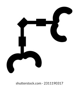 Handcuffs Vector Glyph Icon For Personal And Commercial Use.
