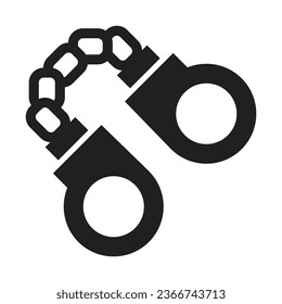 Handcuffs Vector Glyph Icon For Personal And Commercial Use.
