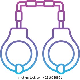 Handcuffs vector icon. Can be used for printing, mobile and web applications.