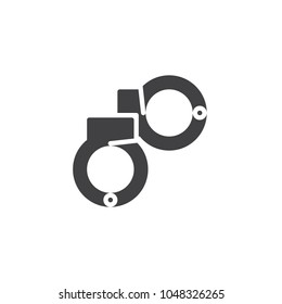 Handcuffs vector icon. filled flat sign for mobile concept and web design. Manacle simple solid icon. Symbol, logo illustration. Pixel perfect vector graphics