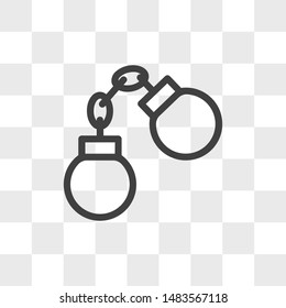 Handcuffs vector icon in modern design style for web site and mobile app