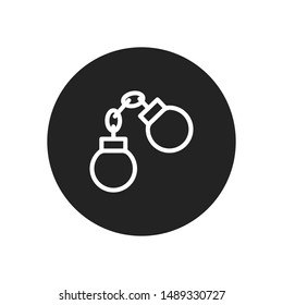 Handcuffs vector icon in modern design style for web site and mobile app