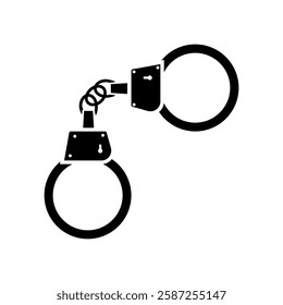 Handcuffs vector icon. police illustration sign. criminal symbol or logo.