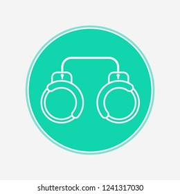 Handcuffs vector icon sign symbol