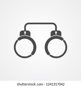 Handcuffs vector icon sign symbol