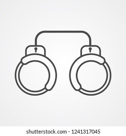 Handcuffs vector icon sign symbol